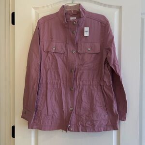 NWT NEW Gap Purple Utility Jacket XL